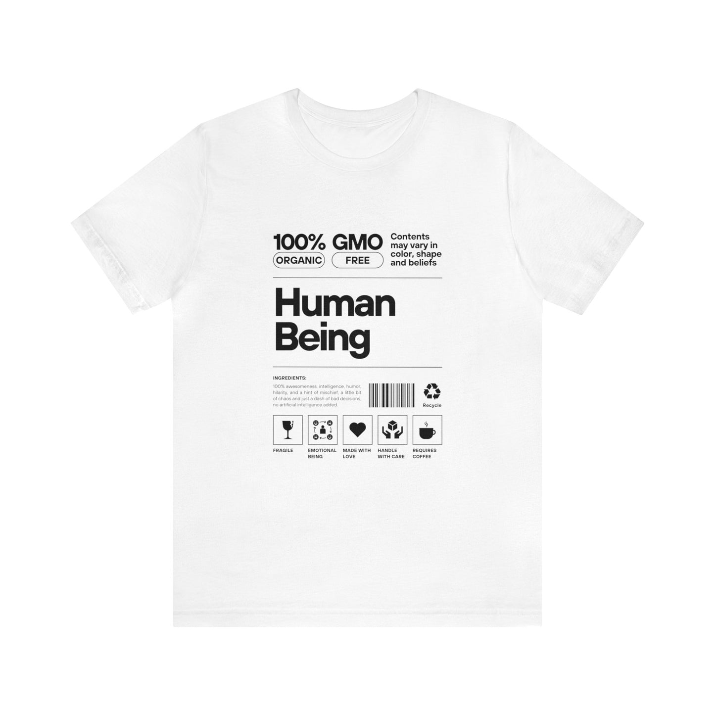 '100% Human Being' Unisex Cotton T-shirt - Human Rights Fighter Collection