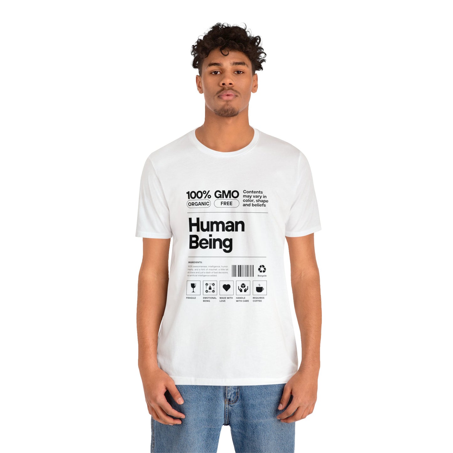 '100% Human Being' Unisex Cotton T-shirt - Human Rights Fighter Collection
