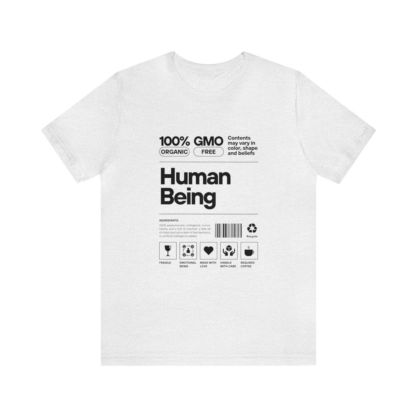 '100% Human Being' Unisex Cotton T-shirt - Human Rights Fighter Collection