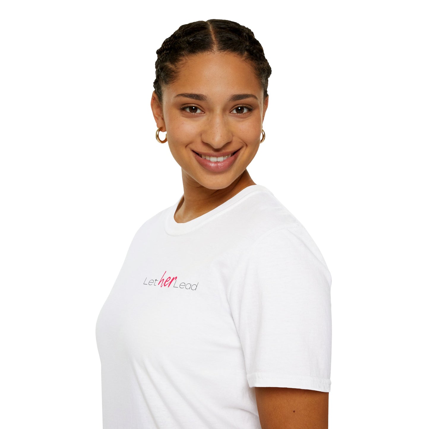 USIDHR Empowering Unisex Softstyle T-Shirt - 'Let her Lead' Inspirational Tee Love Women Collection