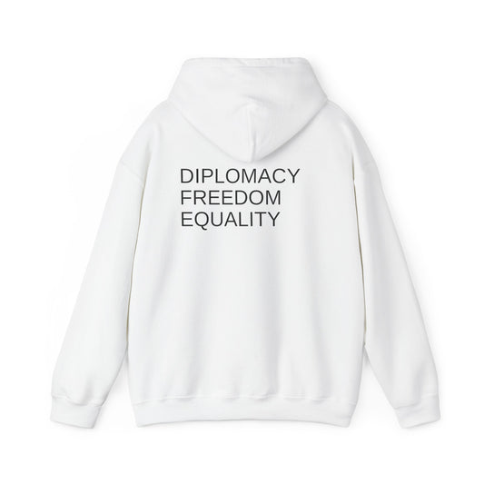 USIDHR  Unisex Heavy Blend Hoodie - Diplomacy Freedom Equality Statement Sweatshirt