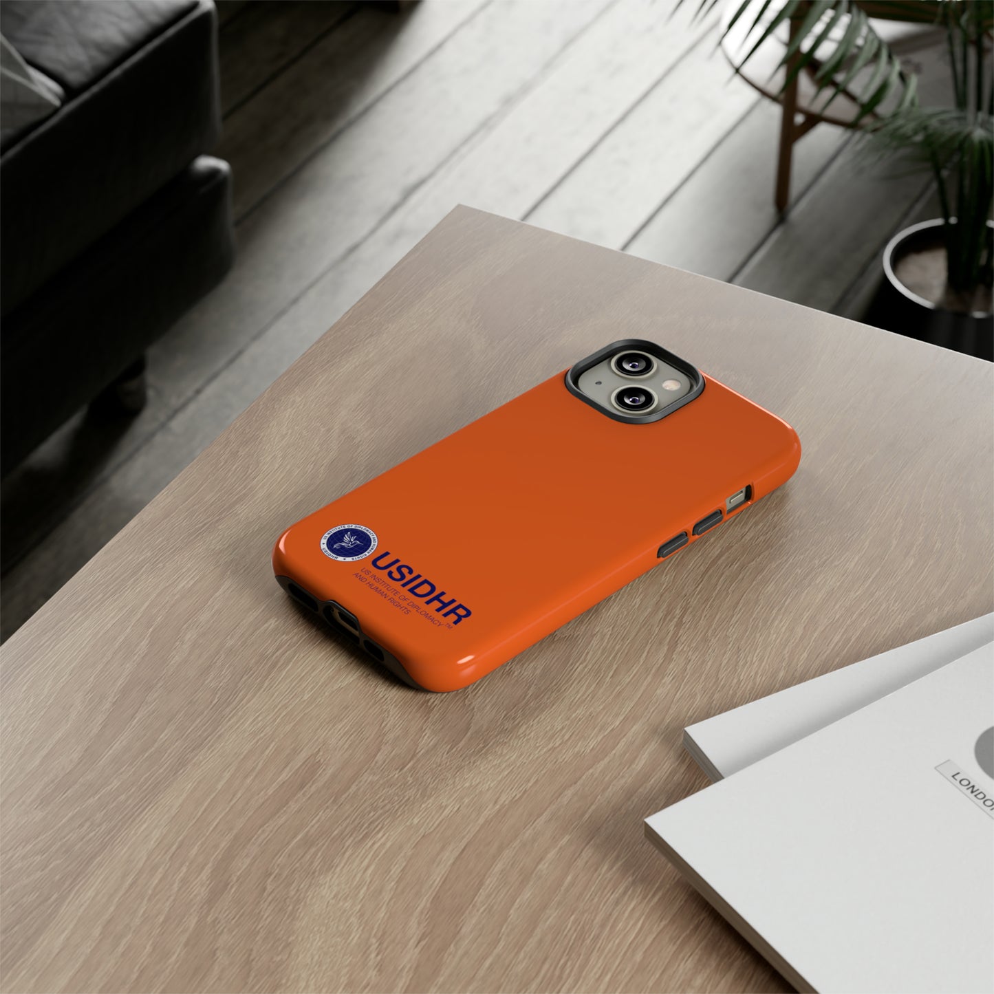 Orange USIDHR Phone Case (compatible with iPhone, Samsung, Google models)