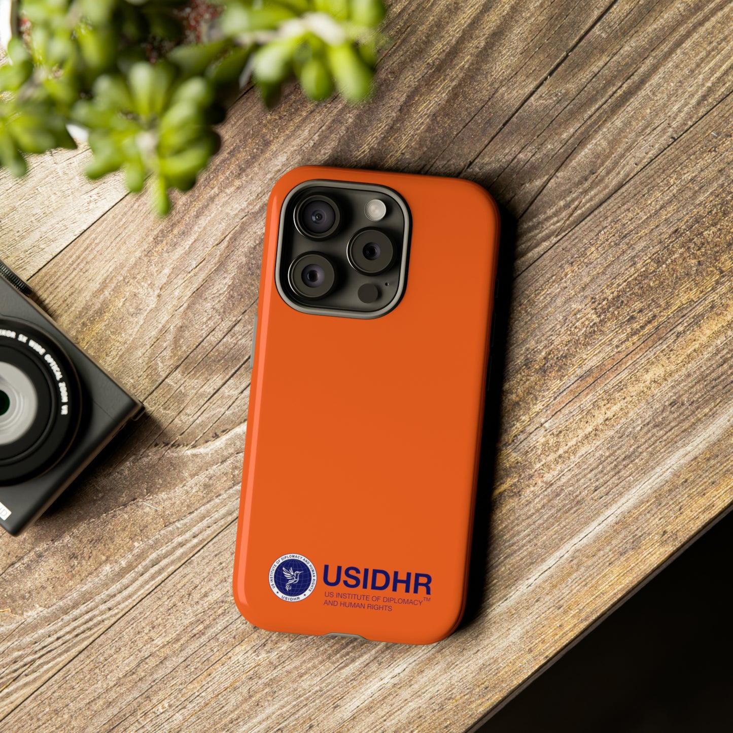 Orange USIDHR Phone Case (compatible with iPhone, Samsung, Google models)