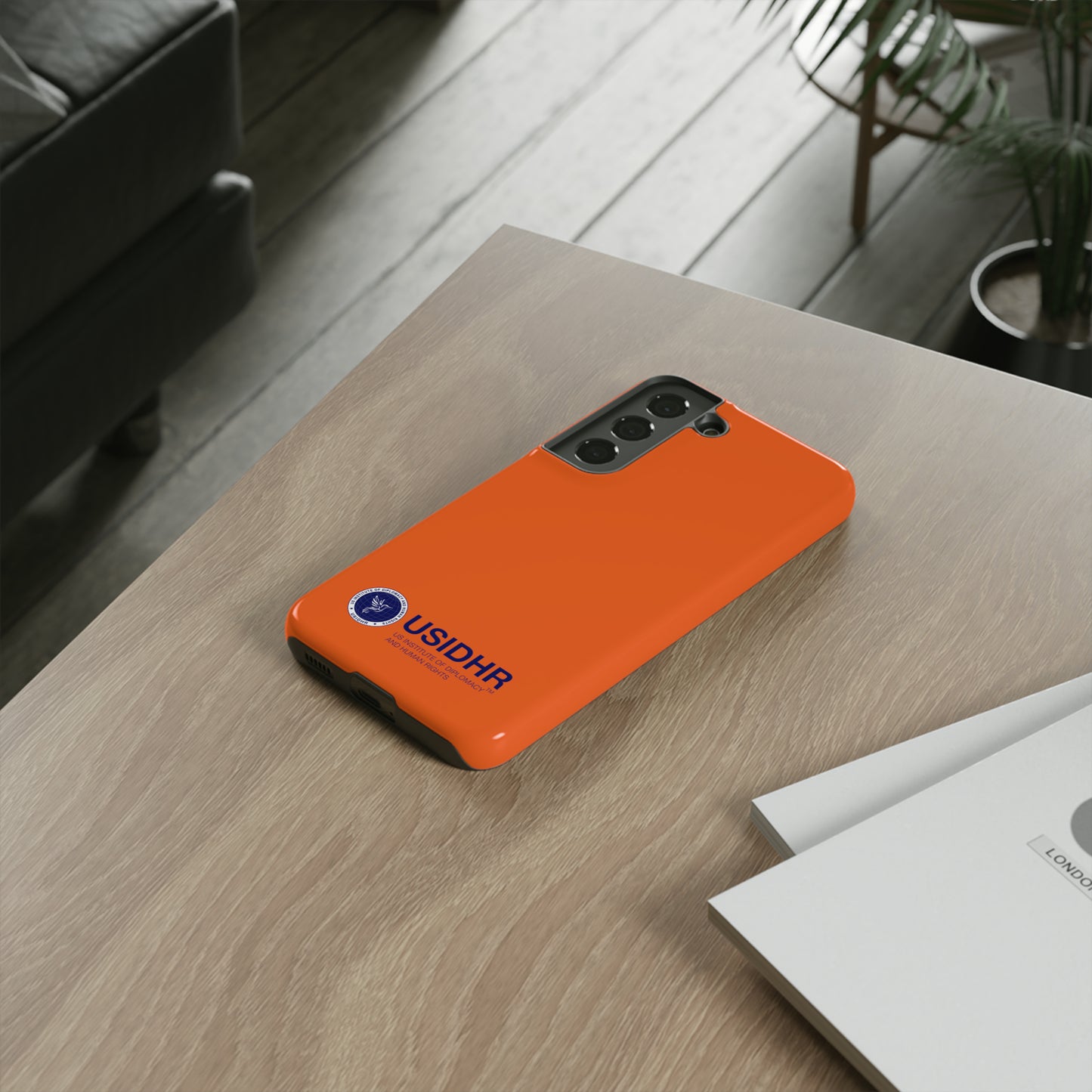 Orange USIDHR Phone Case (compatible with iPhone, Samsung, Google models)