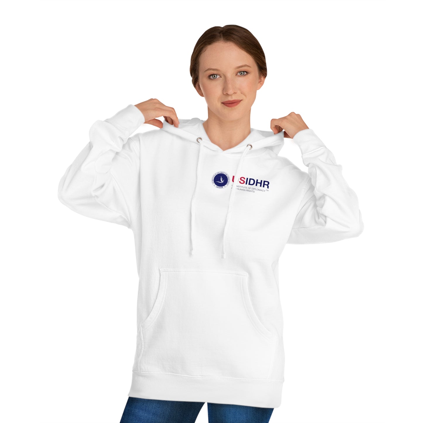 USIDHR Logo Hooded Cotton Sweatshirt for Relax time